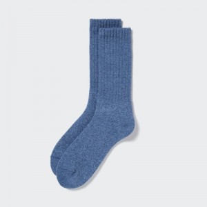 Blue Uniqlo HEATTECH Pile Men Socks | 4989572