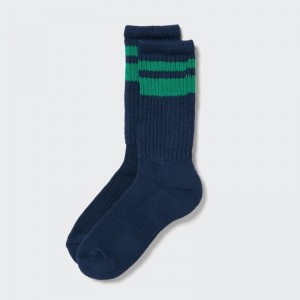 Blue Uniqlo Pile Lined Men Socks | 8224903