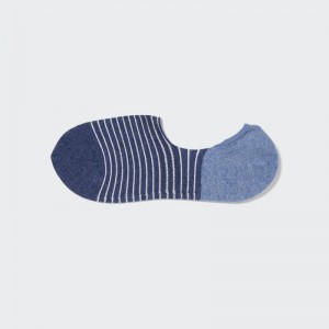 Blue Uniqlo Striped Low Cut Men Socks | 336164