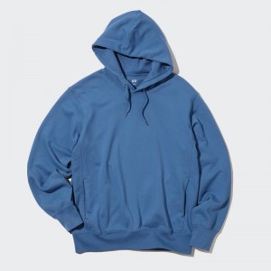 Blue Uniqlo Sweat Pullover Long-sleeve Men Hoodie | 1409879