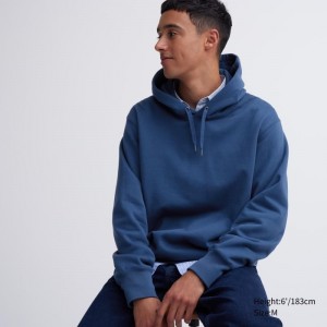 Blue Uniqlo Sweat Pullover Long-sleeve Men Hoodie | 1929138