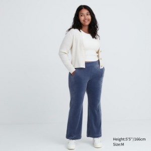 Blue Uniqlo Ultra Stretch Smooth Lounge Women Pants | 3119798