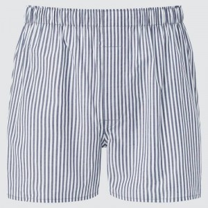 Blue Uniqlo Woven Striped Boxer Men Underwear | 9917917