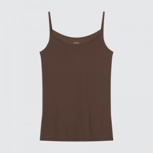 Brown Uniqlo AIRism Camisole Women Tank Top | 5391967