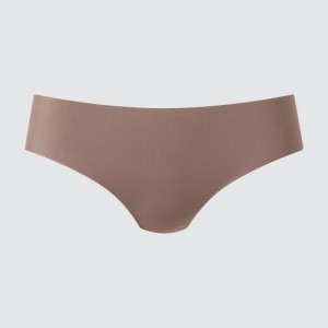 Brown Uniqlo AIRism Ultra Seamless Regular Women Briefs | 9117061