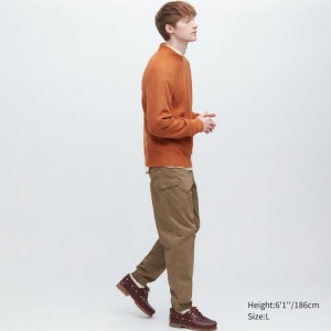 Brown Uniqlo Cargo Jogger Men Pants | 9264383