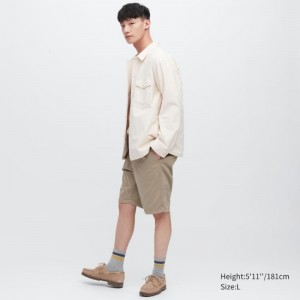 Brown Uniqlo Chino Men Shorts | 4540092