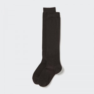Brown Uniqlo HEATTECH Knee High Women Socks | 3871355
