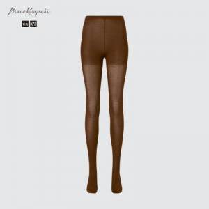 Brown Uniqlo HEATTECH Knitted Sheer Women Tight | 9302207