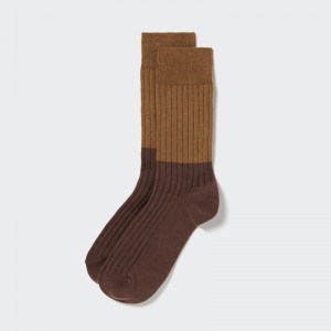 Brown Uniqlo HEATTECH Men Socks | 9873728