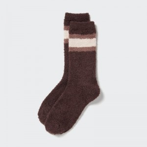 Brown Uniqlo HEATTECH Soft Fluffy Women Socks | 8519057
