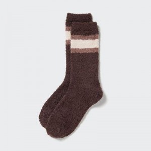 Brown Uniqlo HEATTECH Soft Fluffy Women Socks | 6950849