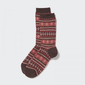 Brown Uniqlo HEATTECH Women Socks | 5780872