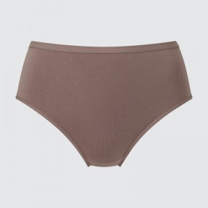 Brown Uniqlo High Rise Basic Women Briefs | 6286786
