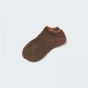 Brown Uniqlo Layered Short Men Socks | 8672388