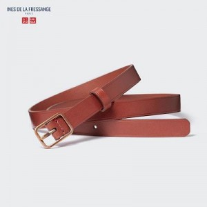 Brown Uniqlo Narrow Women Belts | 3515546