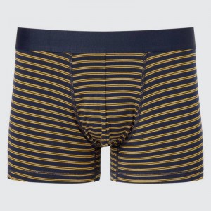 Brown Uniqlo Supima Cotton Striped Low Rise Boxer Men Underwear | 6437627