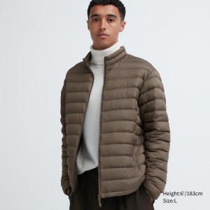 Brown Uniqlo Ultra Light Down Men Jackets | 1237939