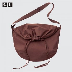 Burgundy Uniqlo Drawstring Women Tote Bags | 9455690
