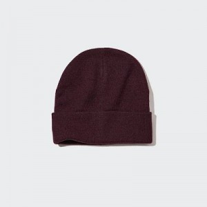Burgundy Uniqlo HEATTECH Watch Women Caps | 7546874