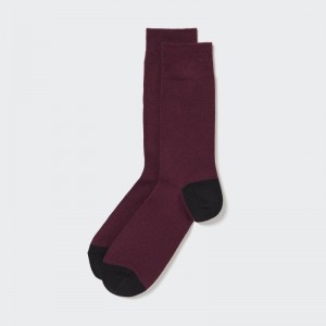 Burgundy Uniqlo Socks Men Socks | 7972545