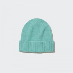 Green Uniqlo Cashmere Knitted Women Beanie | 7099689