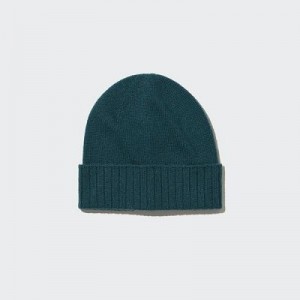 Green Uniqlo Cashmere Knitted Women Beanie | 4311679