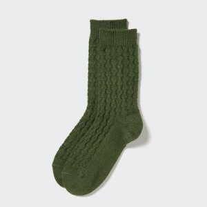 Green Uniqlo HEATTECH Cable Women Socks | 2327726
