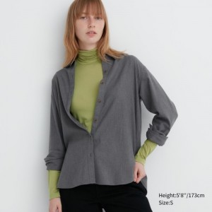 Green Uniqlo HEATTECH Ultra Light Turtleneck Long-Sleeve Women T Shirts | 4174069