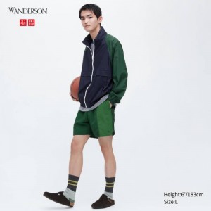 Green Uniqlo Jw Anderson Colour Block Active Utility Men Shorts | 597534