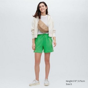 Green Uniqlo Sweat Women Shorts | 4204964