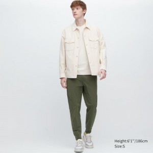 Green Uniqlo Ultra Stretch Dry-ex Jogger Men Pants | 9853653