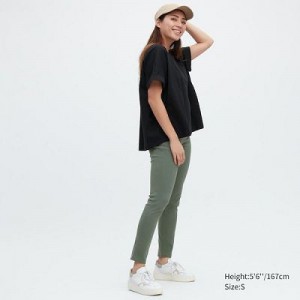 Green Uniqlo Ultra Stretch Women Leggings | 3154242