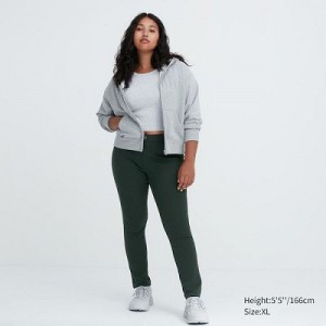 Green Uniqlo Ultra Stretch Women Pants | 4078982