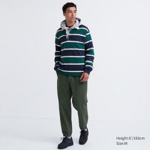 Green Uniqlo Washed Jersey Women Joggers | 6449431