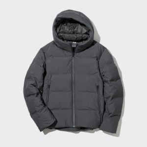 Grey Uniqlo 3d Cut Seamless Down Men Parka | 6296974