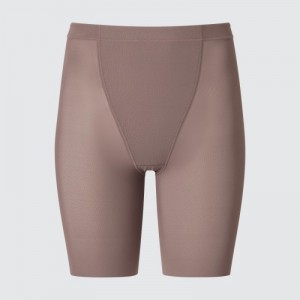 Grey Uniqlo AIRism Support Body Shaper Unlined Half Women Shorts | 1693341