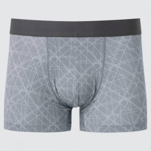 Grey Uniqlo Airism Low Rise Lined Boxers Men Underwear | 5078630