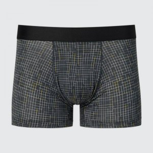 Grey Uniqlo Airism Low Rise Printed Boxers Men Underwear | 2929128