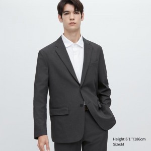 Grey Uniqlo Airsense Wool Like Ultra Light Men Jackets | 8924483