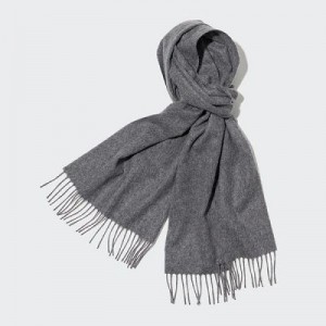 Grey Uniqlo Cashmere Women Scarves | 2717619