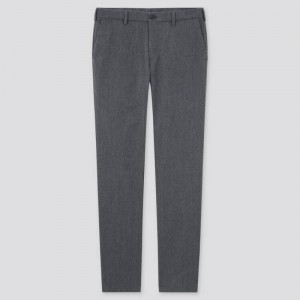 Grey Uniqlo Cotton Stretch Slim Fit Chinos Men Pants | 5556934