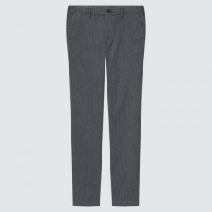 Grey Uniqlo Cotton Stretch Slim Fit Chinos Men Pants | 8210656