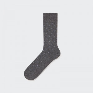 Grey Uniqlo Dotted Men Socks | 4575676