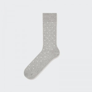 Grey Uniqlo Dotted Men Socks | 4910881