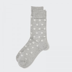 Grey Uniqlo Dotted Men Socks | 6664344