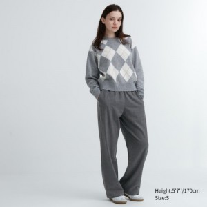 Grey Uniqlo Flannel Lounge Women Pants | 6275023