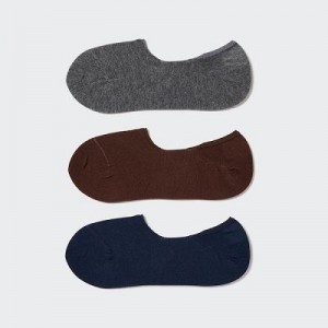 Grey Uniqlo Footsies (3 Pairs) Women Socks | 4635334