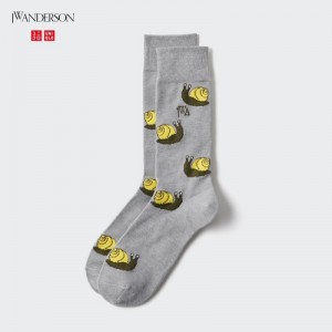 Grey Uniqlo HEATTECH Anti-Odor Women Socks | 6060093