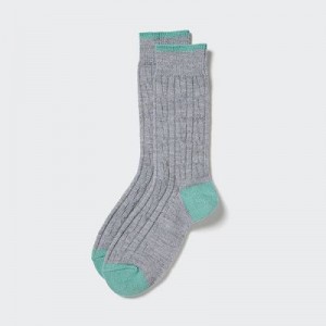 Grey Uniqlo HEATTECH Cable Women Socks | 1669470